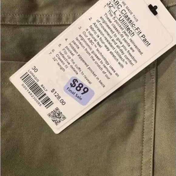 ABC 5 pocket utilitech new w/o tag - Picture 5 of 6